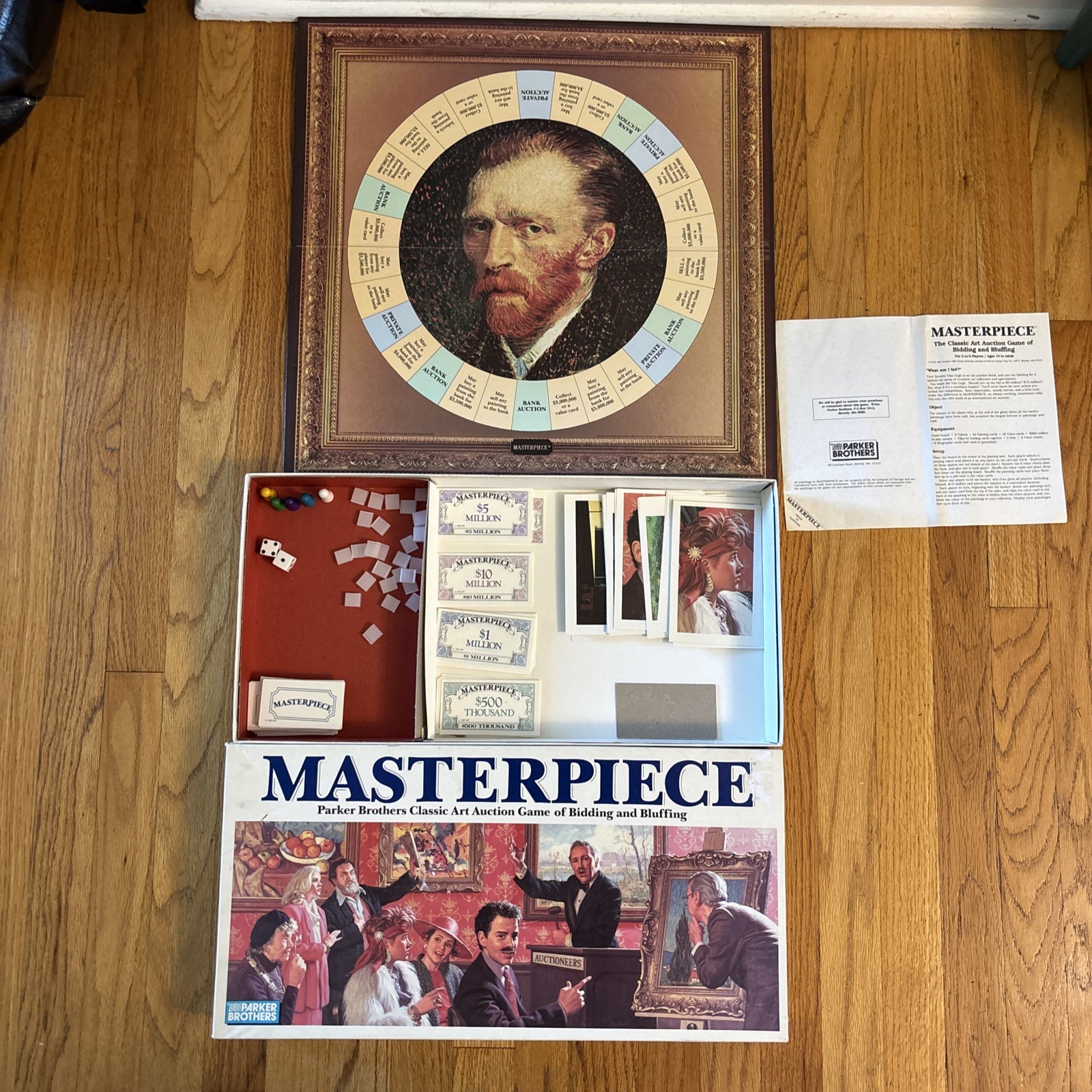 Masterpiece 1987 Parker Brothers Art Auction Board Game Complete