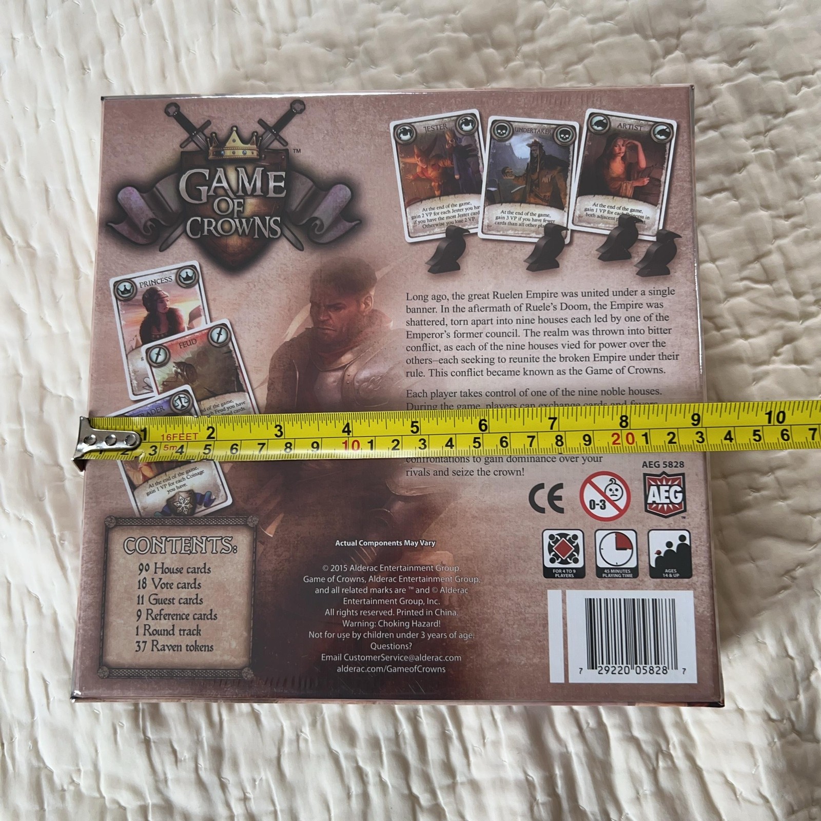 Alderac Entertainment Group Game Of Crowns Strategy Board Game 2015 New Sealed