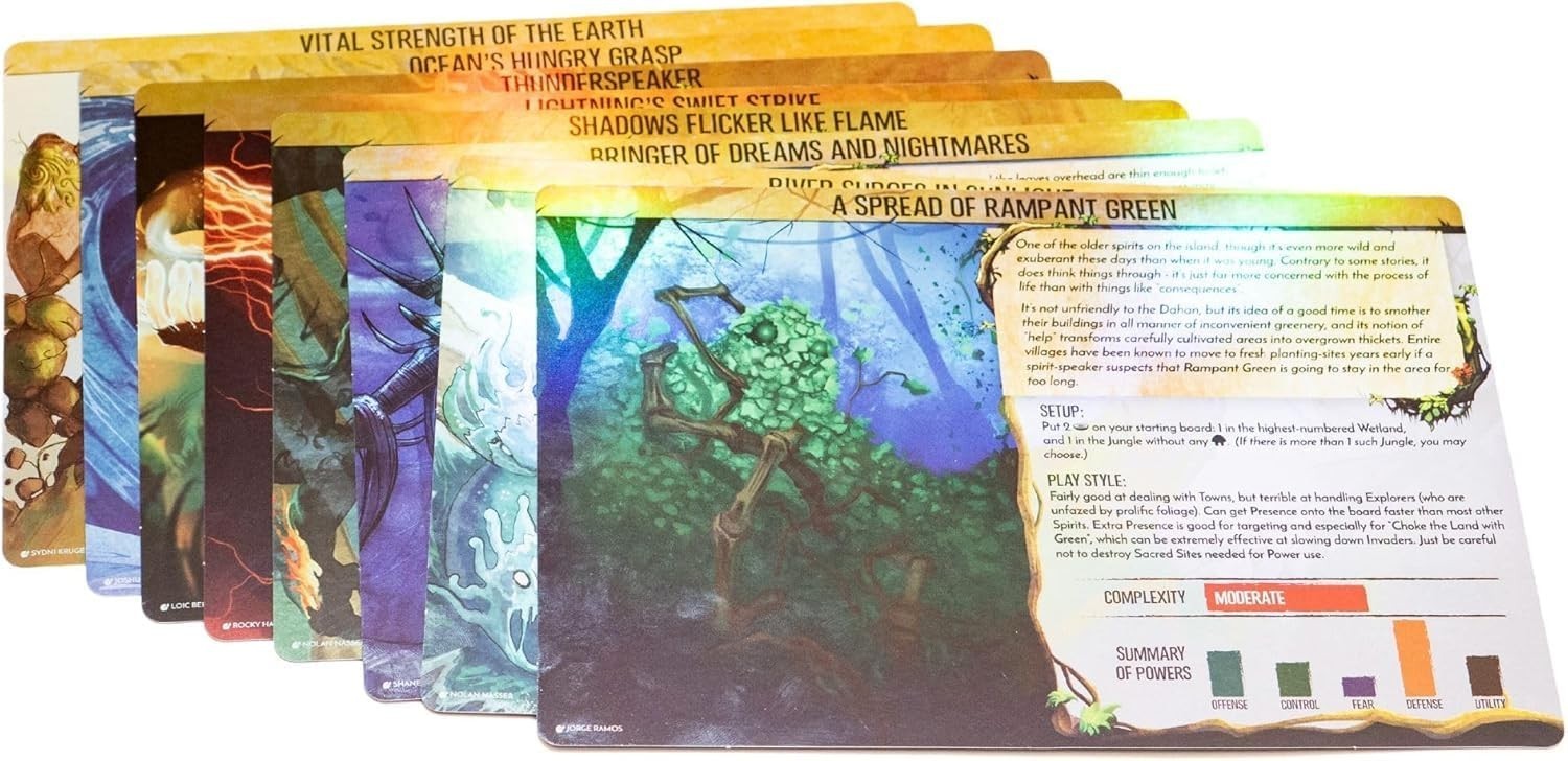 Greater Than Games Spirit Island Core Game Premium Foil Spirit Panels Upgrade
