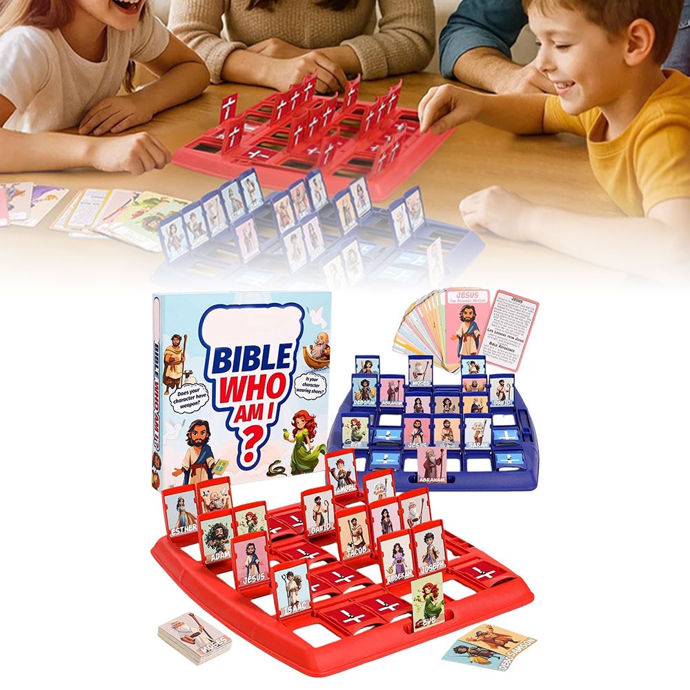 Guess Bible Who I Am Board Games for Kids Classic 24 Characters Toys ET