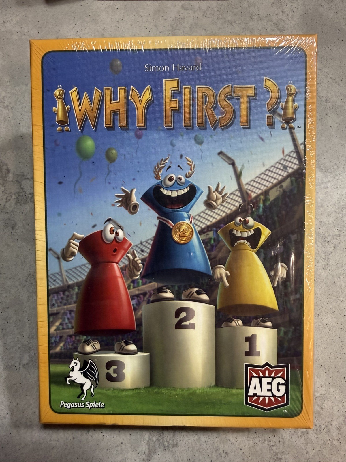 WHY FIRST German board game w/ box Alderac fast-moving 2015 racing complete
