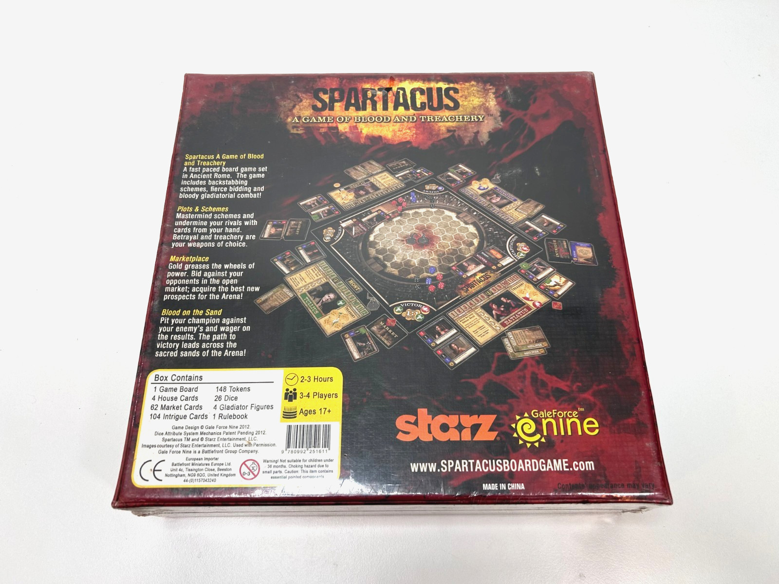 Spartacus : A Game Of Blood And Treachery Board Game Sealed Gale Force Nine 2012