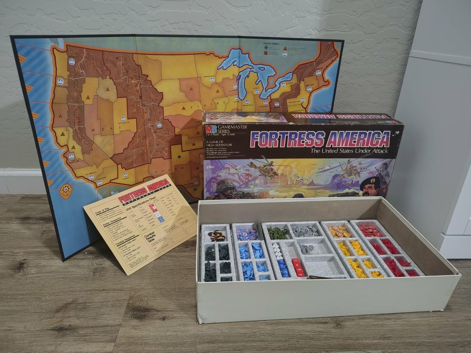 Fortress America The US Under Attack Board Game 1986 Milton Bradley Near Comp.