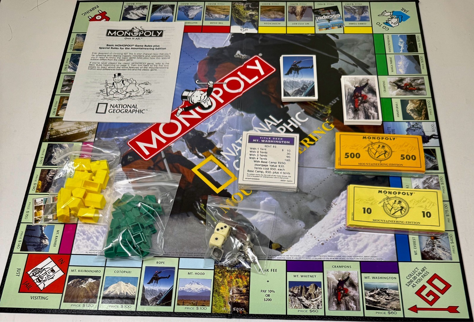 Monopoly Mountaineering Edition – National Geographic – 2001 – Complete