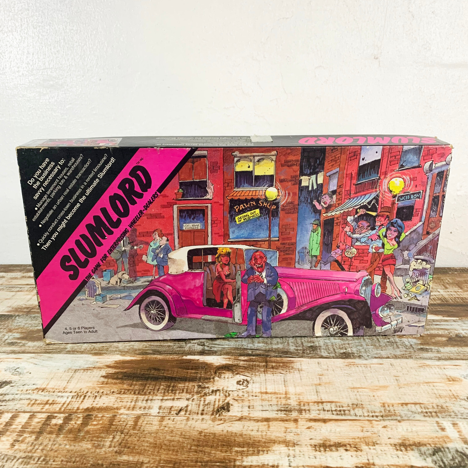 Vintage 1986 SLUMLORD Board Game – 4-6 Players Real Estate
