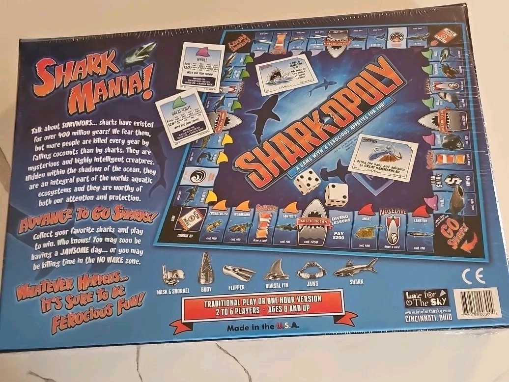 Sharkopoly Board Game Like Monopoly Sealed NEW