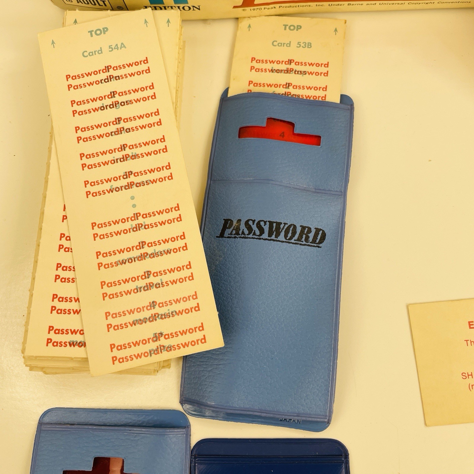 Password Eleventh Edition Board Game 1970 Vintage #4260 Milton Bradley