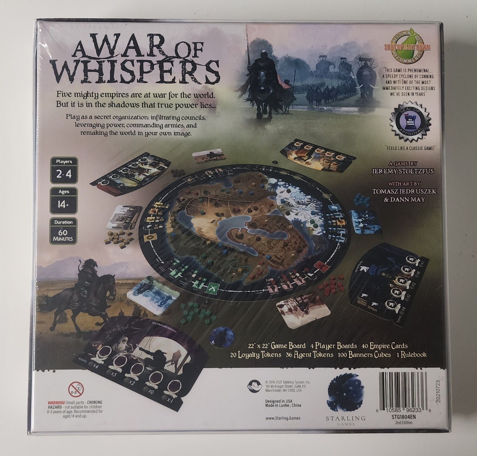 Starling Games | A War of Whispers (2nd Edition) | Board Game | 2 to 4 Players |