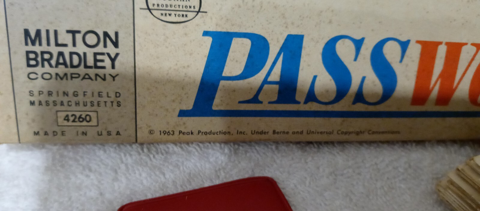 ORIGINAL/VINTAGE, 1963 PASSWORD Game By Milton Bradley Co – Volume Three, #4260