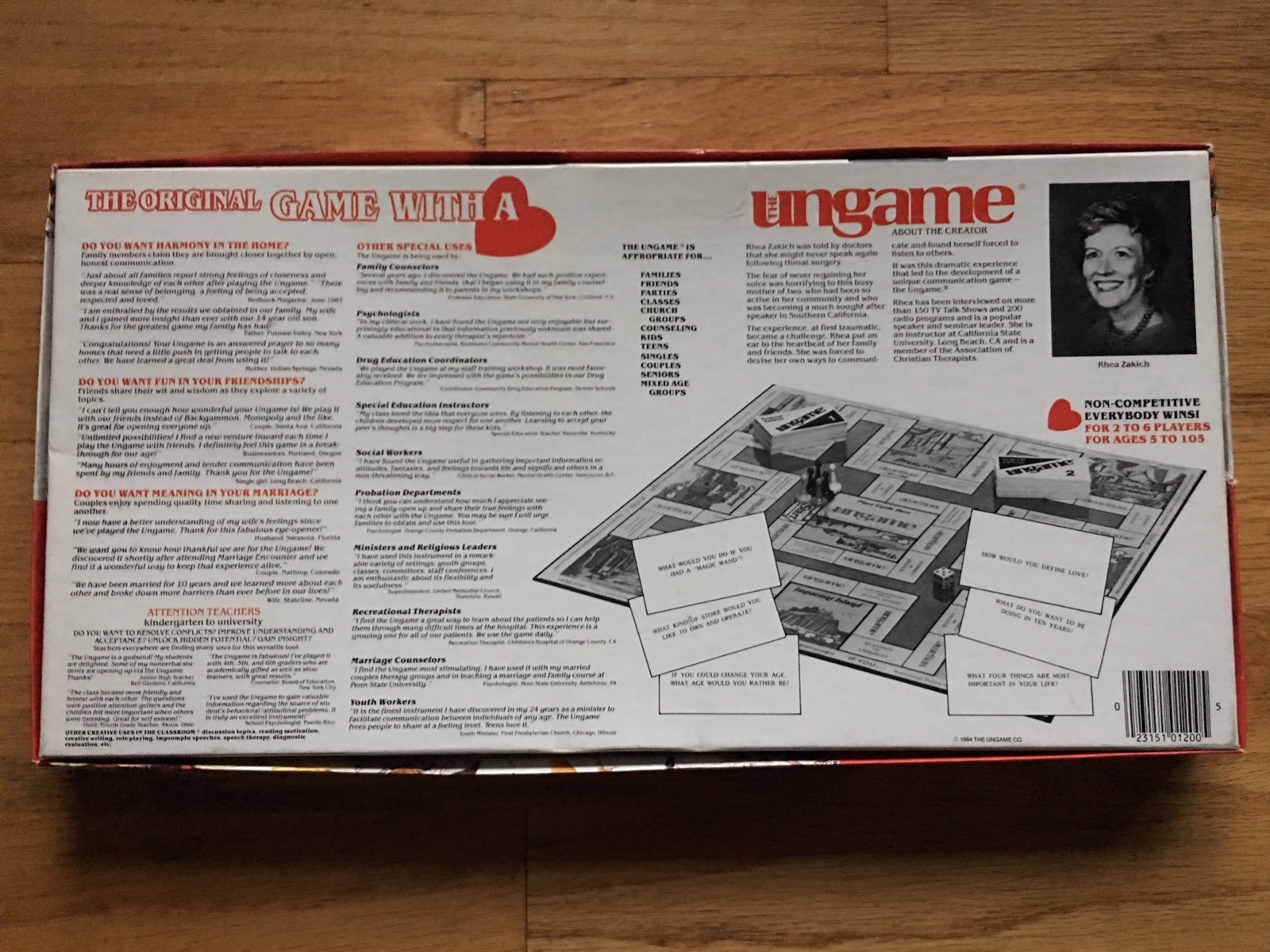 THE UNGAME CHRISTIAN BOARD GAME 1985 DR. JAMES DOBSON SELF EXPRESSION COMPLETE
