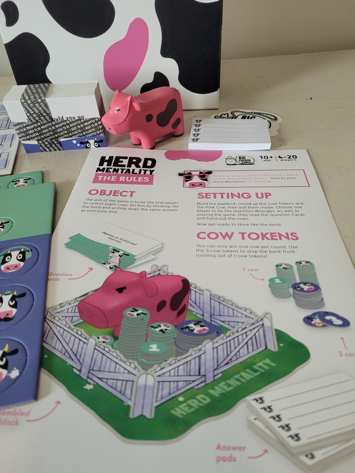 New Open Box -Herd Mentality Game by Big Potato Games 10+ Age