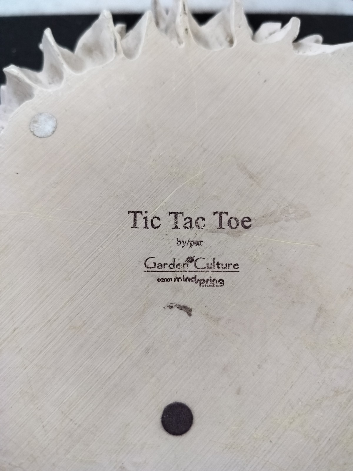 Vintage 2001 Sunflower Resin Tic-tac-toe Board Game by Garden Culture