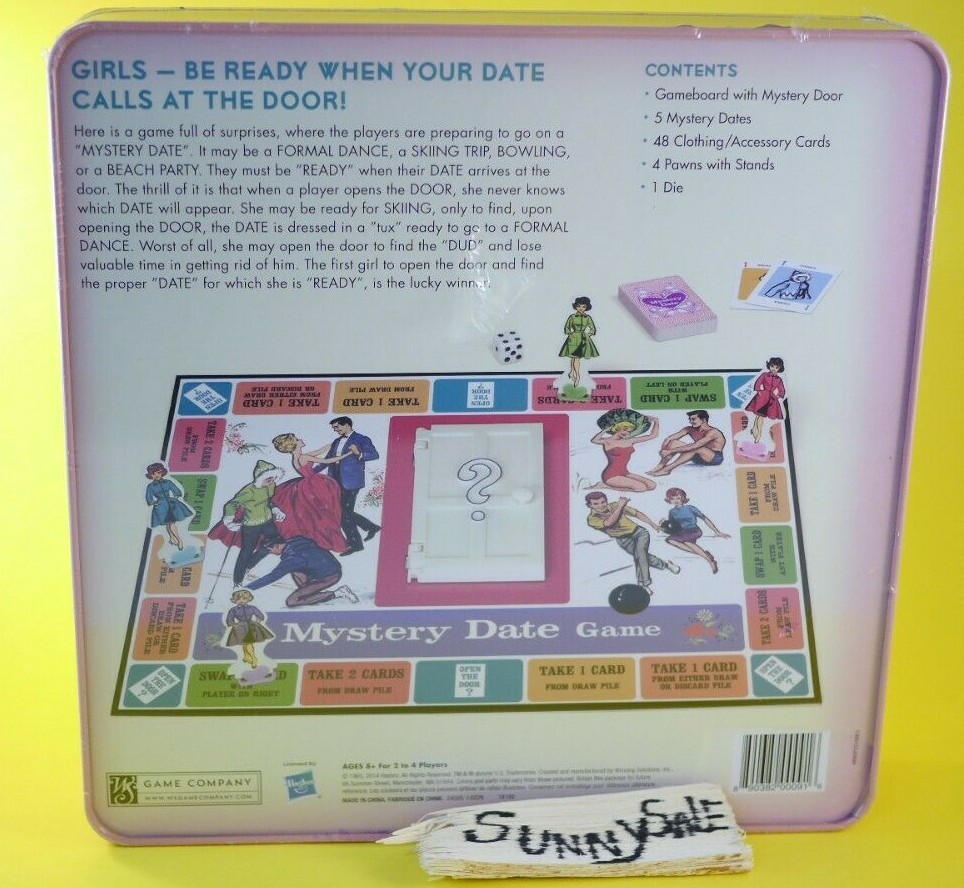 Mystery Date Nostalgia Edition Tin Box Hasbro W.S Game Company Collectible Case