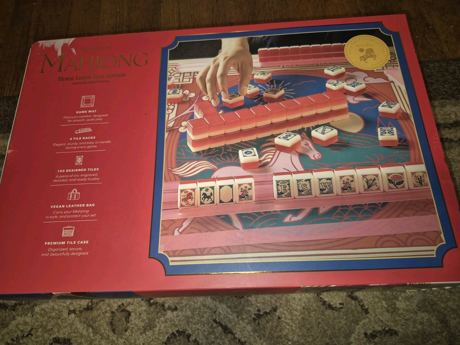 NEW Maison Lude Deluxe Acrylic HORSE LUNAR YEAR EDITION Mahjong Starter Set