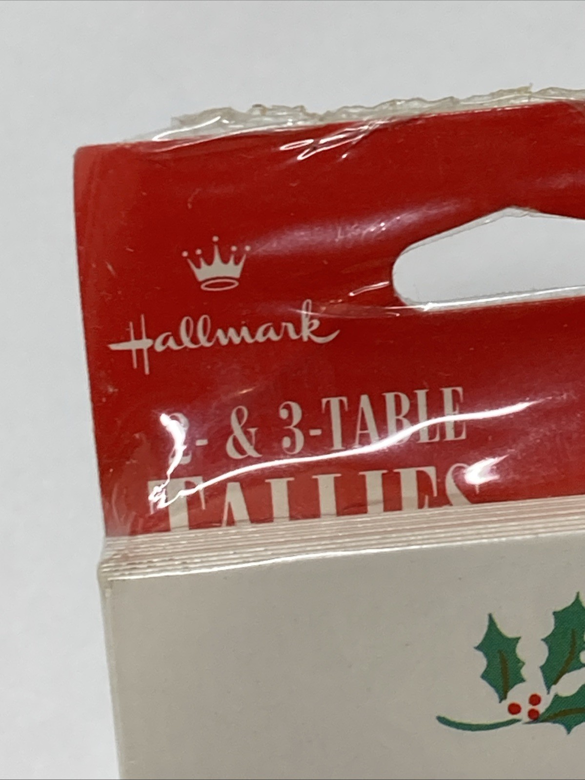 Hallmark 2-&-3 Table Bridge Tallies Christmas Holly Berry NOS