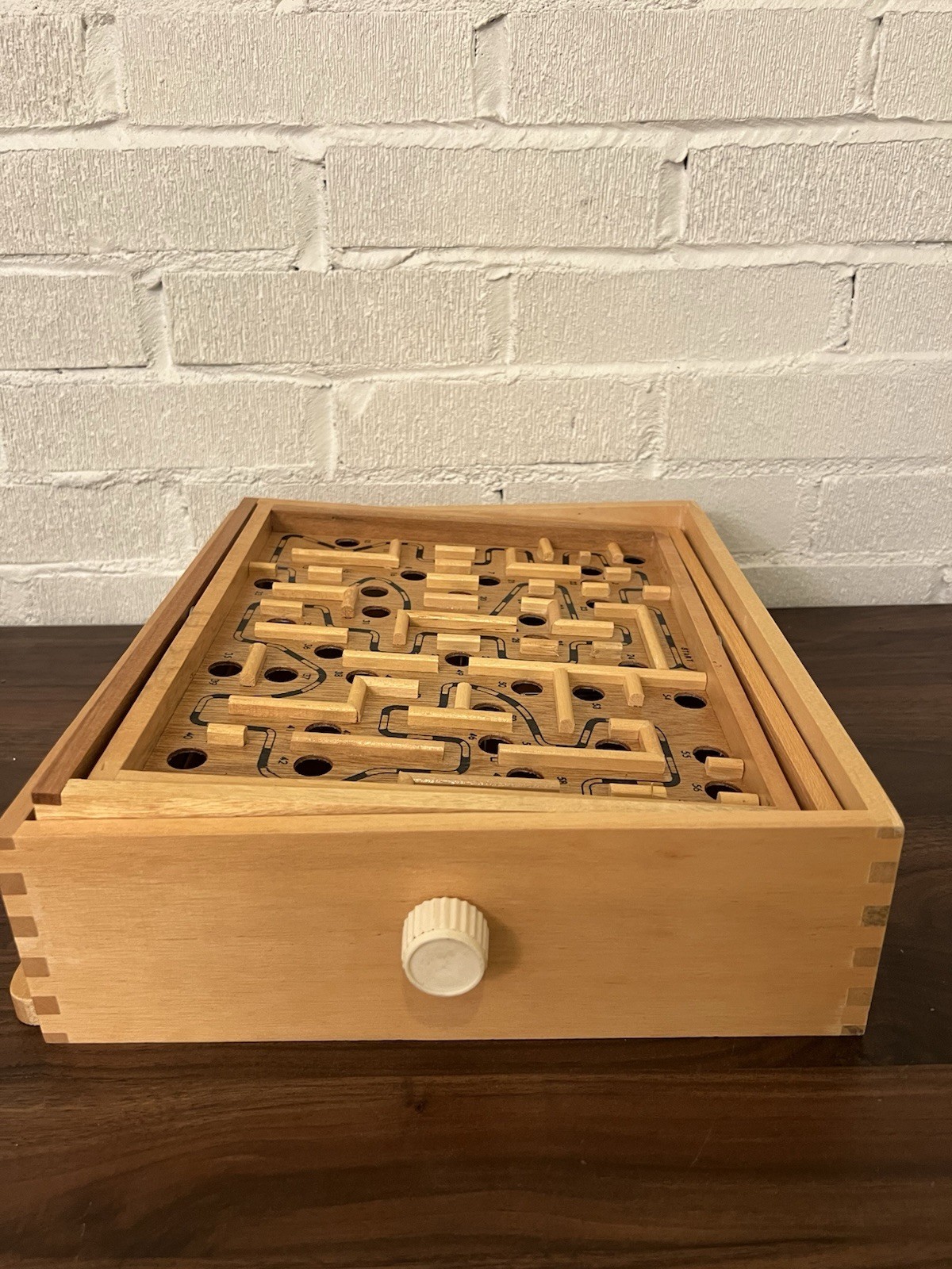 Vintage Labyrinth Wooden Steel Ball Marble Tilting Maze Puzzle Game Roll-A-Maze