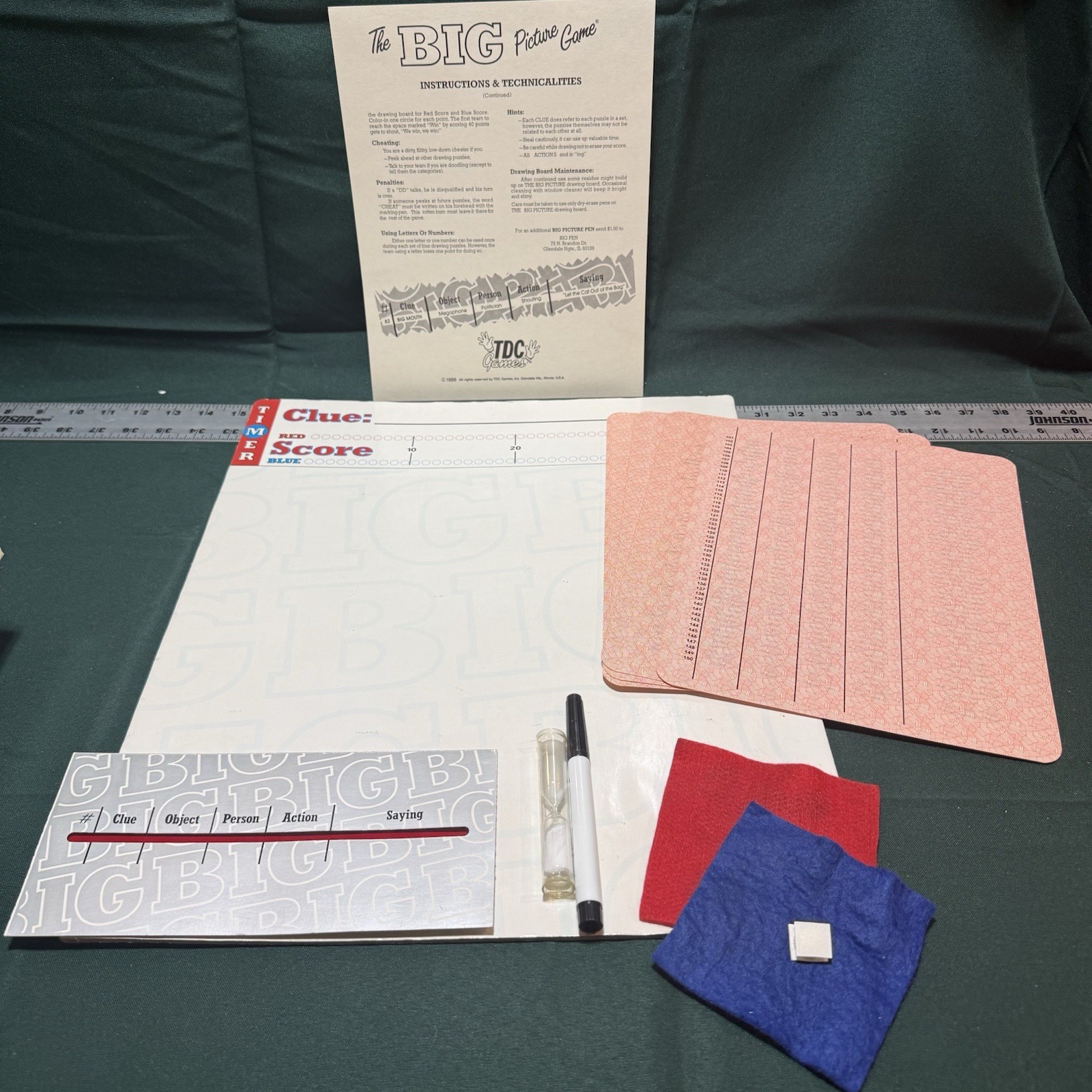 THE BIG PICTURE GAME Sketching Game with Room to Draw #700 TDC Games – Complete