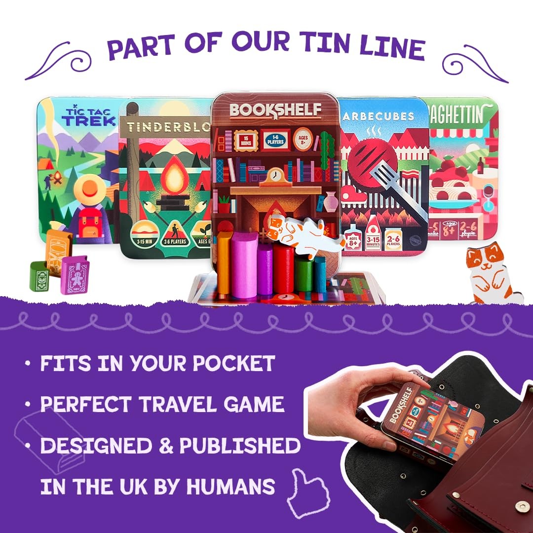 Bookshelf by | Ages 8+ | 2-4 Players | Cooperative Stacking Game | Skill & Ba