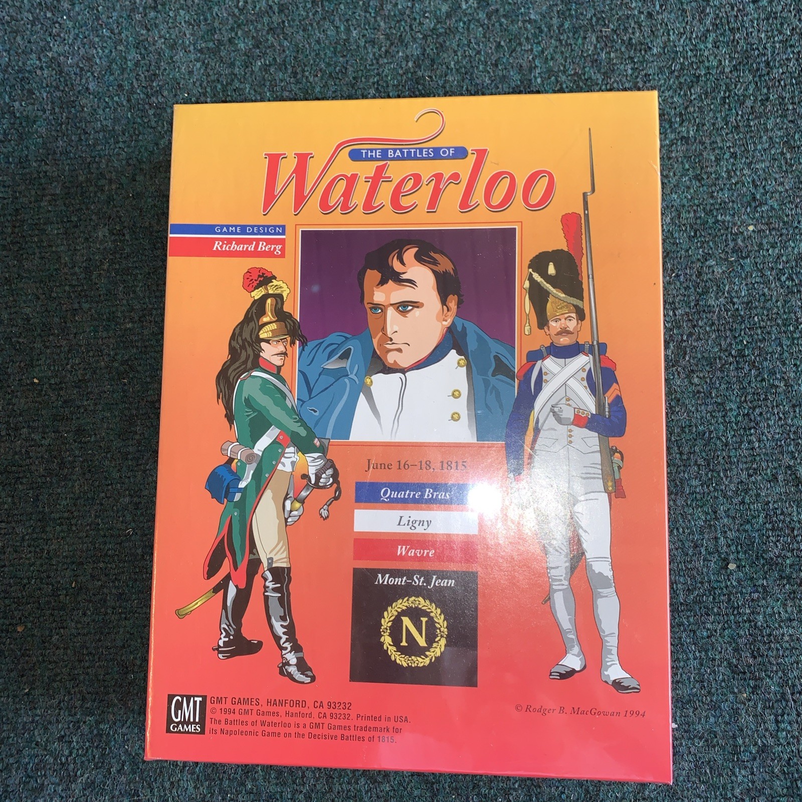 GMT 1994 – The Battles of WATERLOO game – June 16-18 1815 Napoleon UNPUNCHED