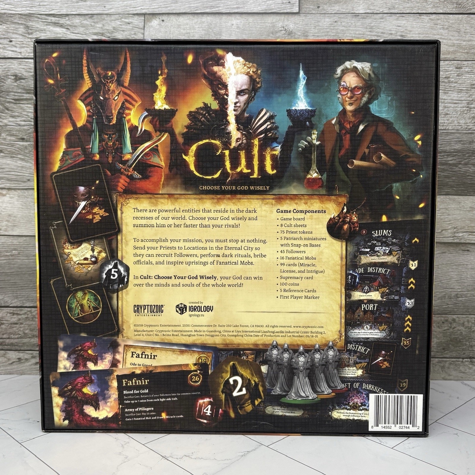 Cryptozoic Boardgame Cult – Choose Your God Wisely Box
