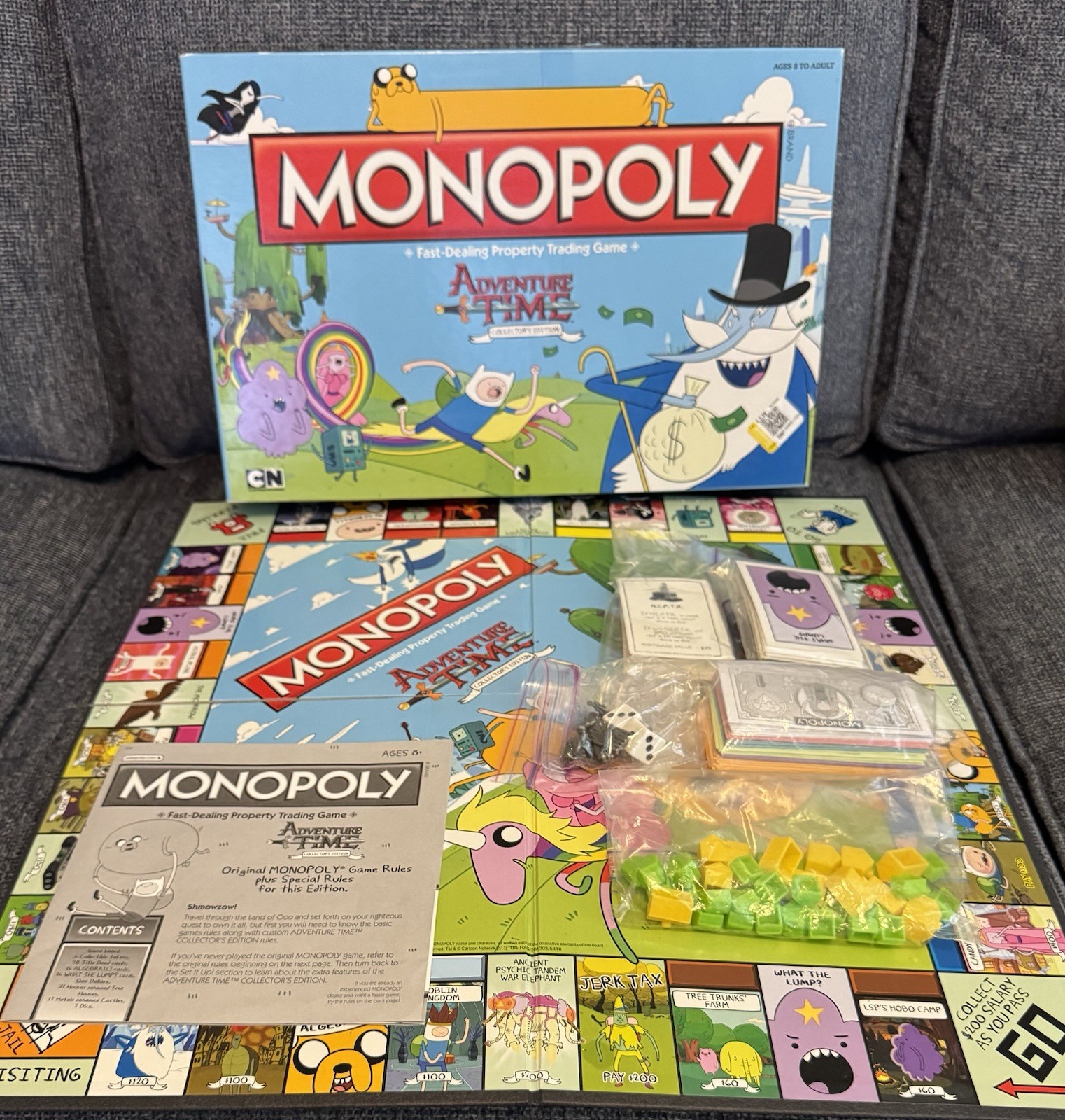 Monopoly Adventure Time Collector’s Edition Board Game Cartoon Network COMPLETE