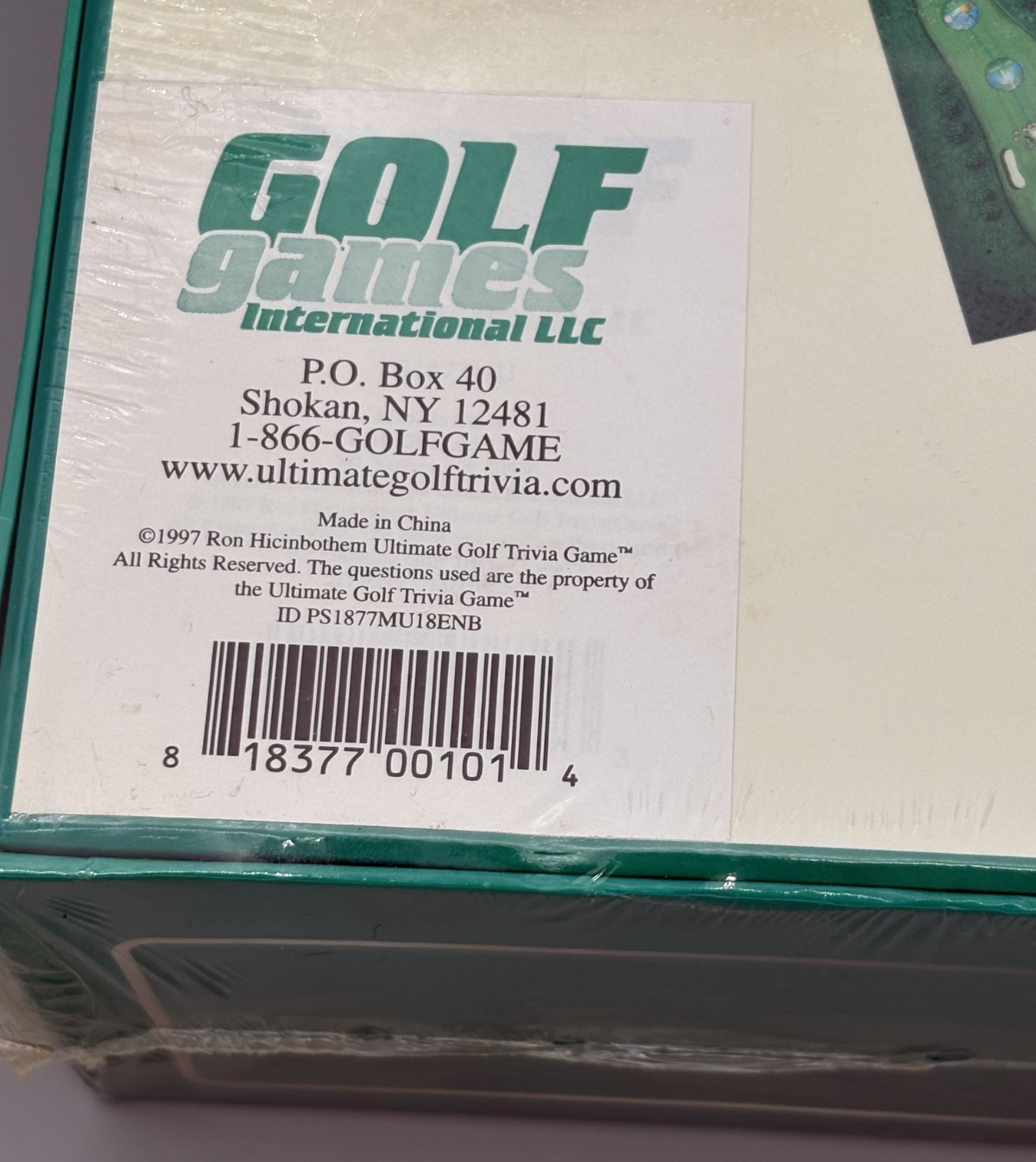Ultimate Golf Trivia Board Game NEW + SEALED, NOS 2 to 8 Players 2,400 Questions