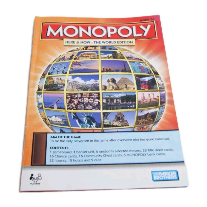 Monopoly Banking Unit, Bank Cards (6) & Rules – Here & Now Replacement Parts Set