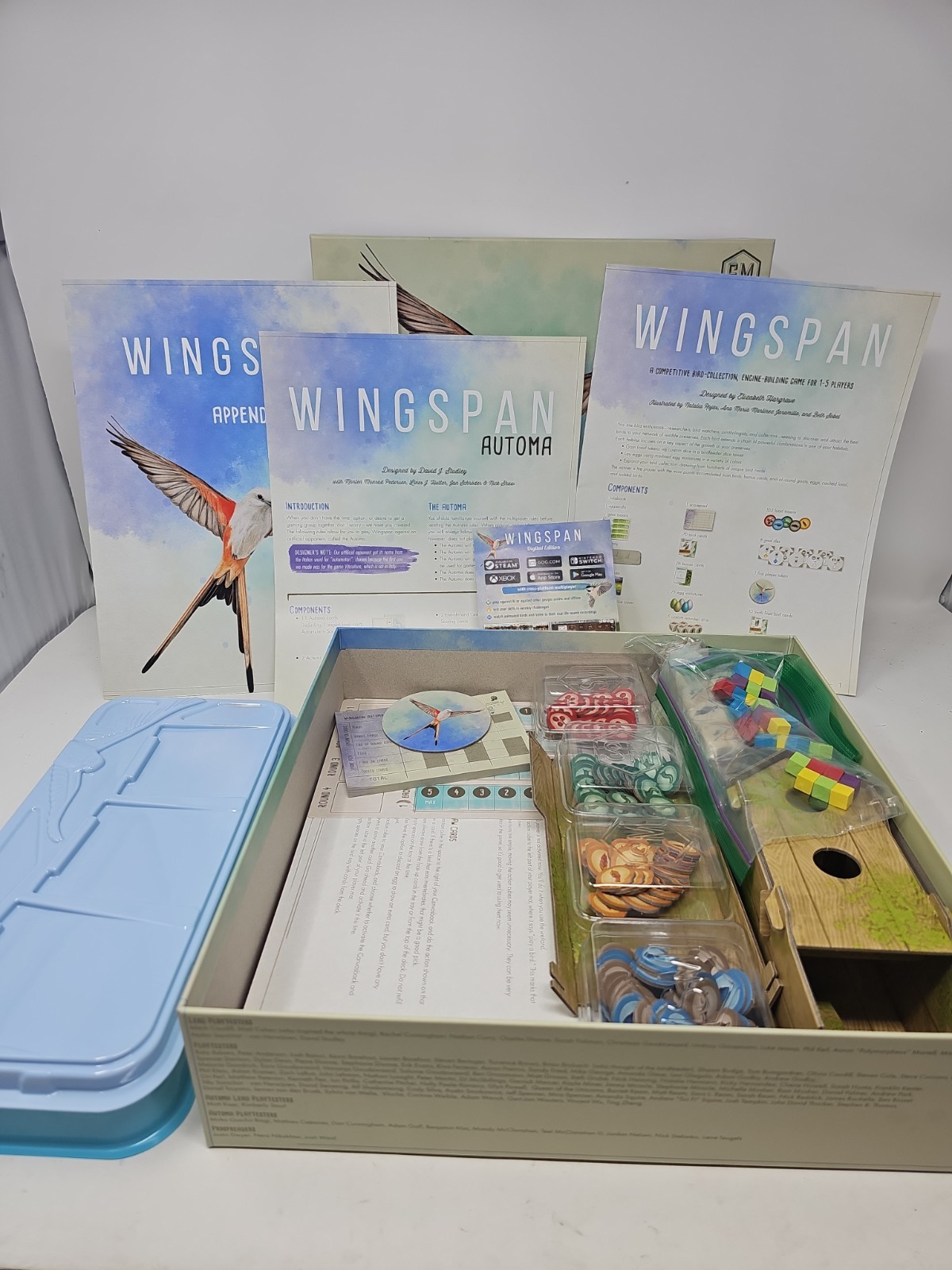 2019 Wingspan STM910 Stonemaier Board Game w/ Automa Factory 100% Complete