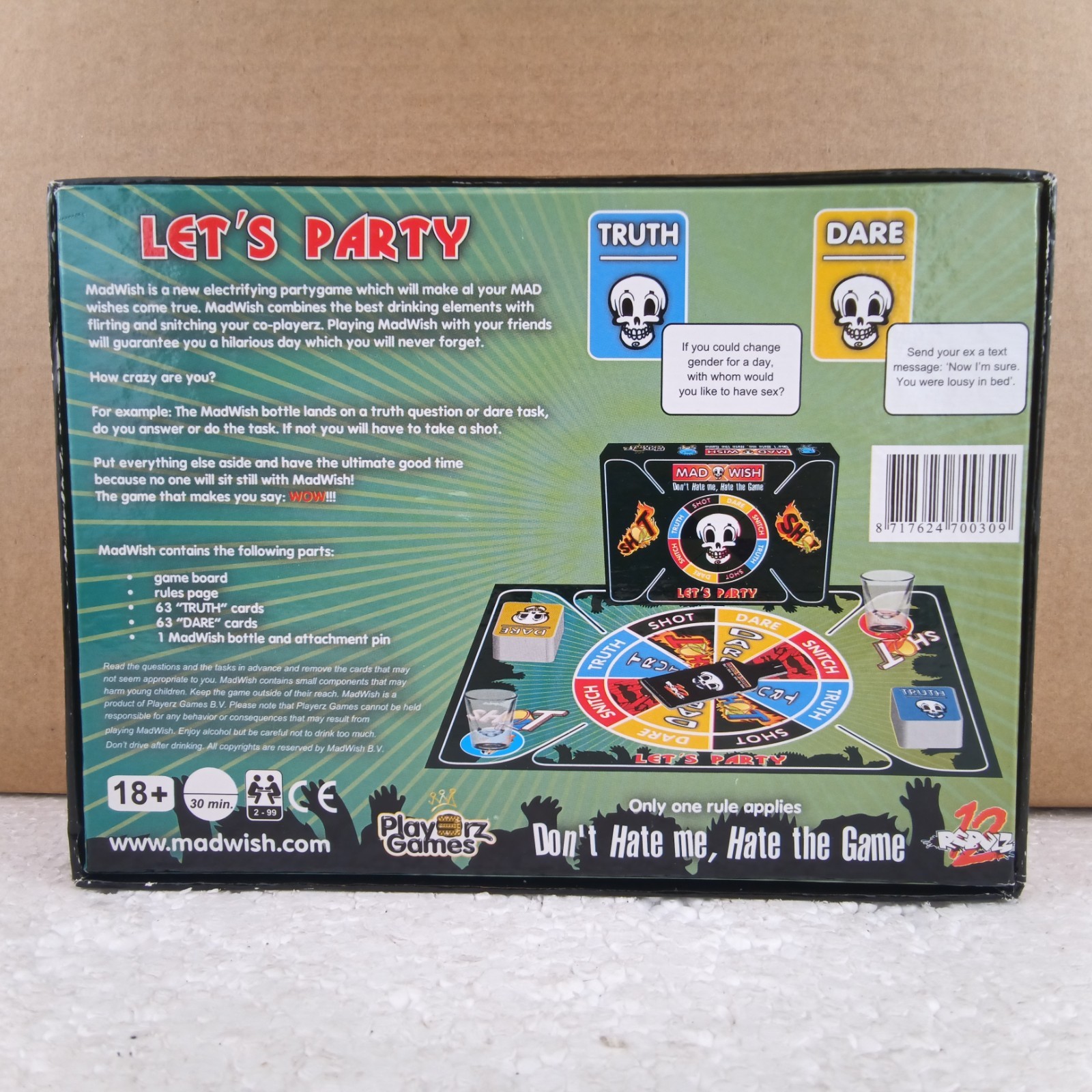 Mad Wish Pro Board Game Let’s Party Don’t Hate Me, Hate the Game, Rebelz Games