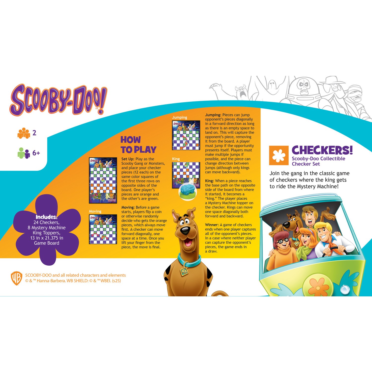 MasterPieces – Scooby-Doo! – Officially Licensed Checkers Board Game