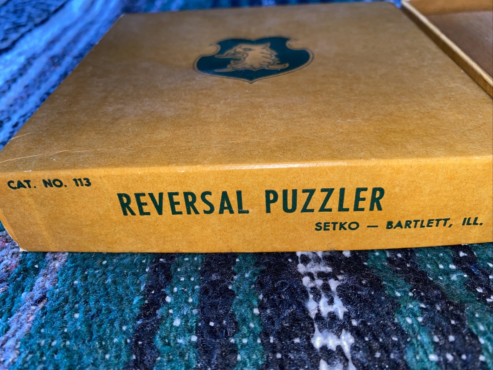 Setko Reversal Puzzler Wood Board Peg Game Puzzle Travel Bookshelf Vintage