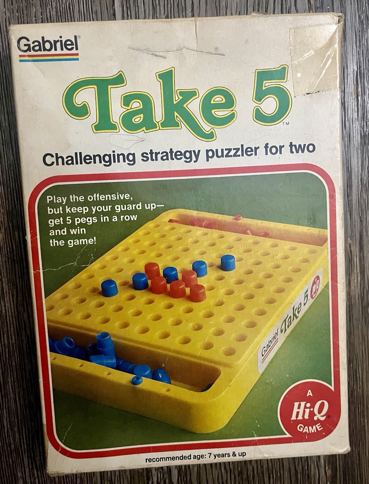1977 Take 5 High Q Strategy Puzzle Game Complete Used Old Vintage Hi-Q