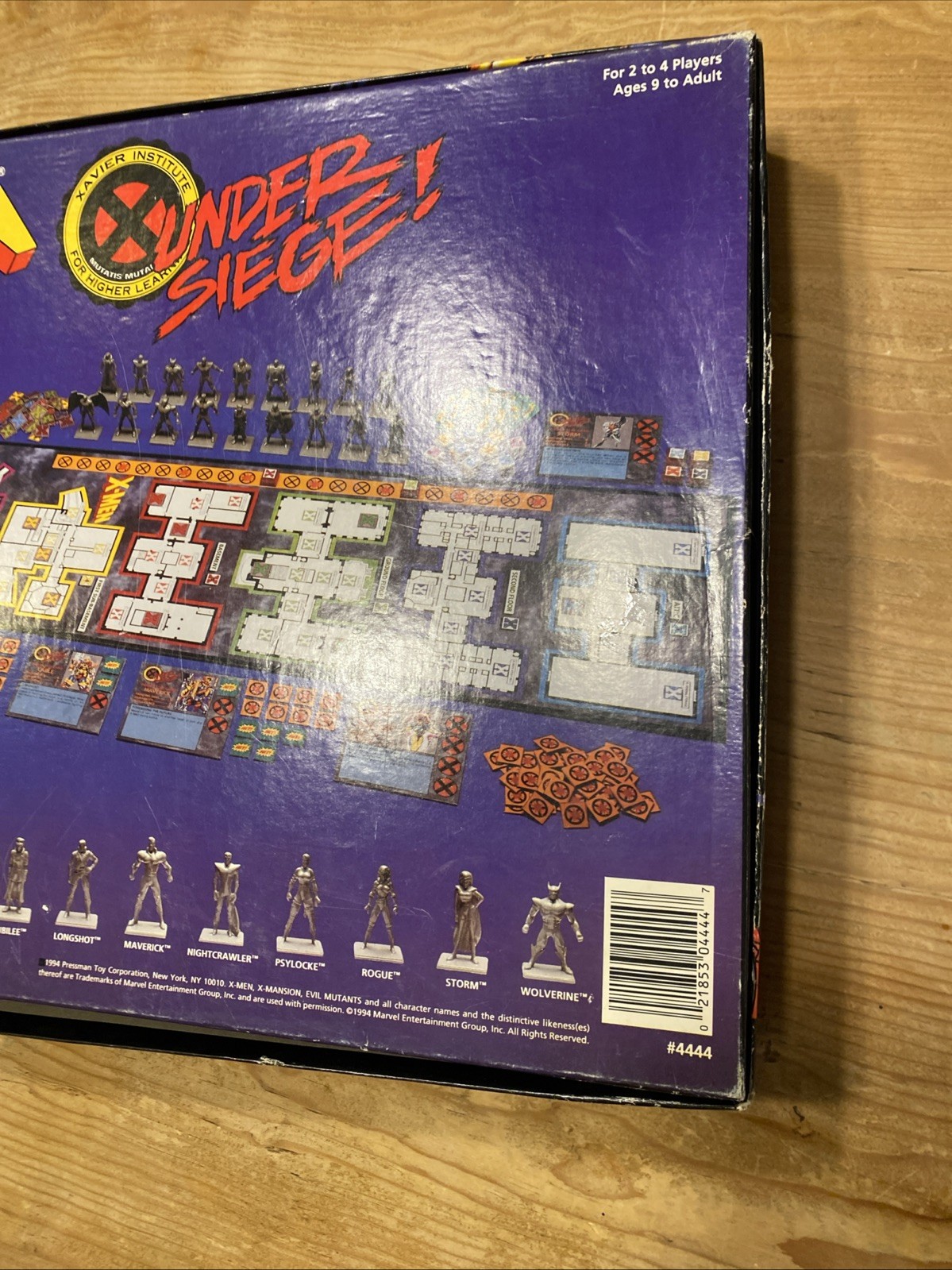 Vintage 1994 X-Men Under Siege Board Game COMPLETE Pressman Marvel w/ 18 Figures