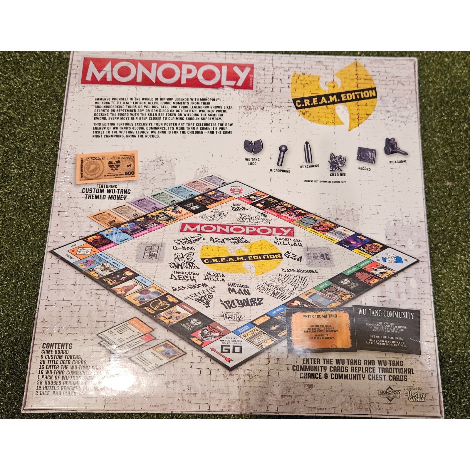 Wu Tang Clan MONOPOLY Board Game (C.R.E.A.M. Edition) New Sealed Limited