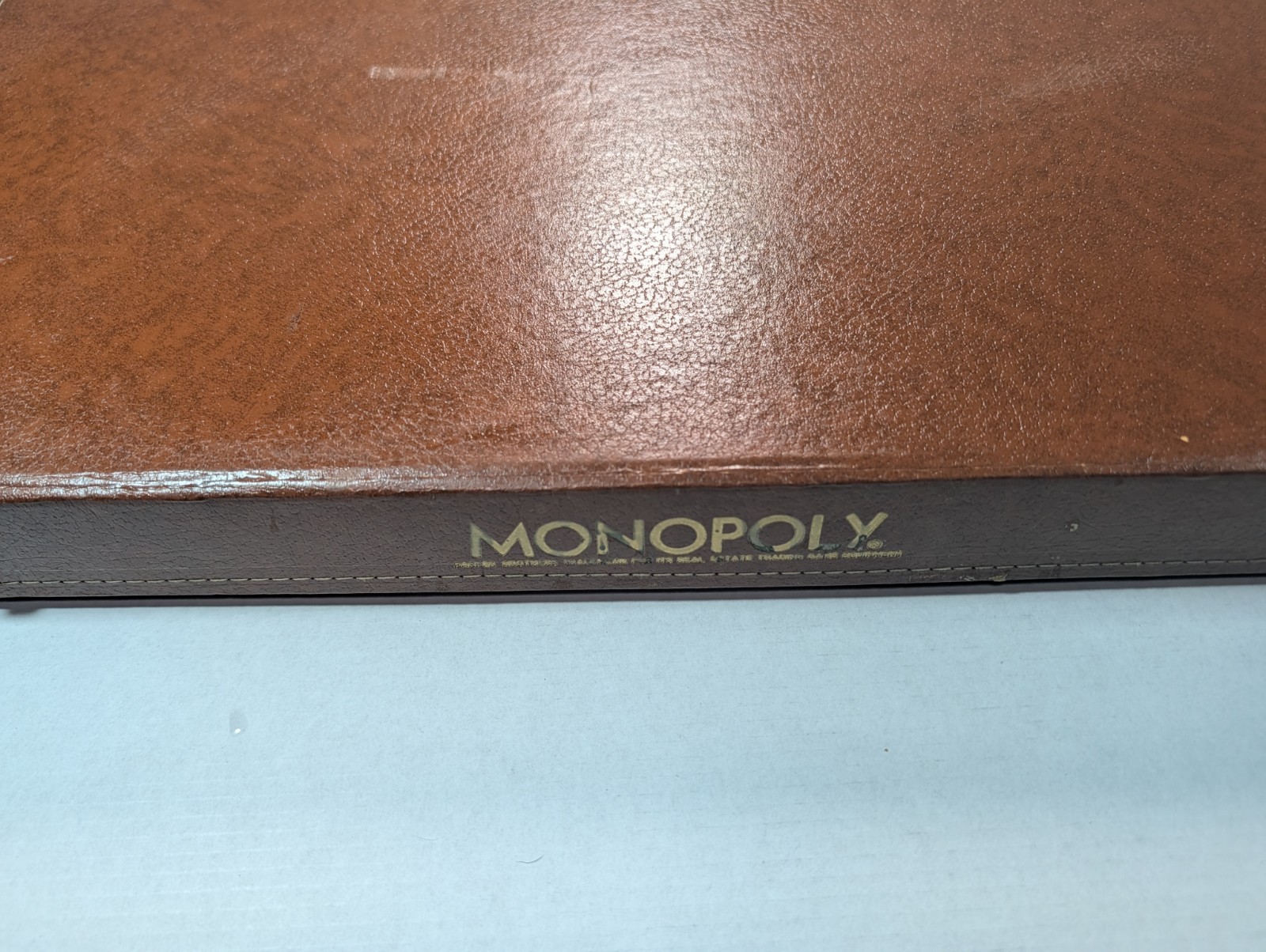 VINTAGE Monopoly Board Game 1974 Faux Leather Case Special Edition