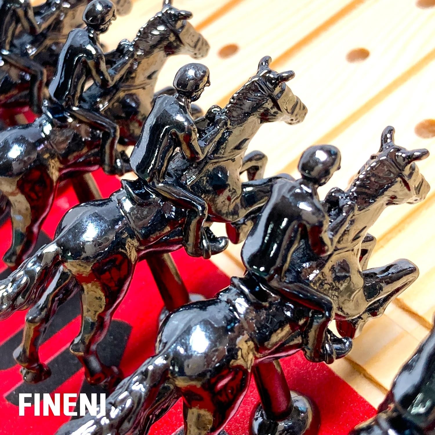 Horse Racing Board Game with Luxurious Durable Metal Horses, 11 Pieces, Black…