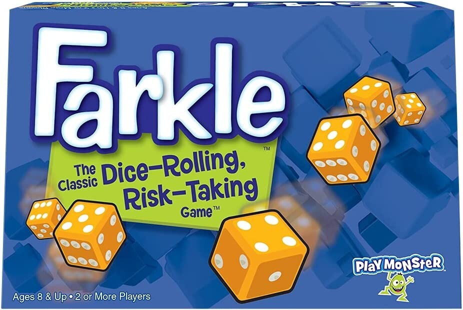 Farkle Classic Dice Game + 75 Score Sheets BUNDLE- Family Game Night Ages 8+