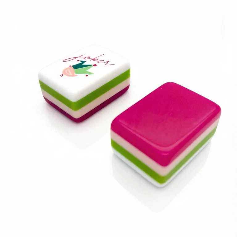 NEW! Vibrant Layered Mahjong Tiles – American Set 160 Tiles – Hot Pink Magenta
