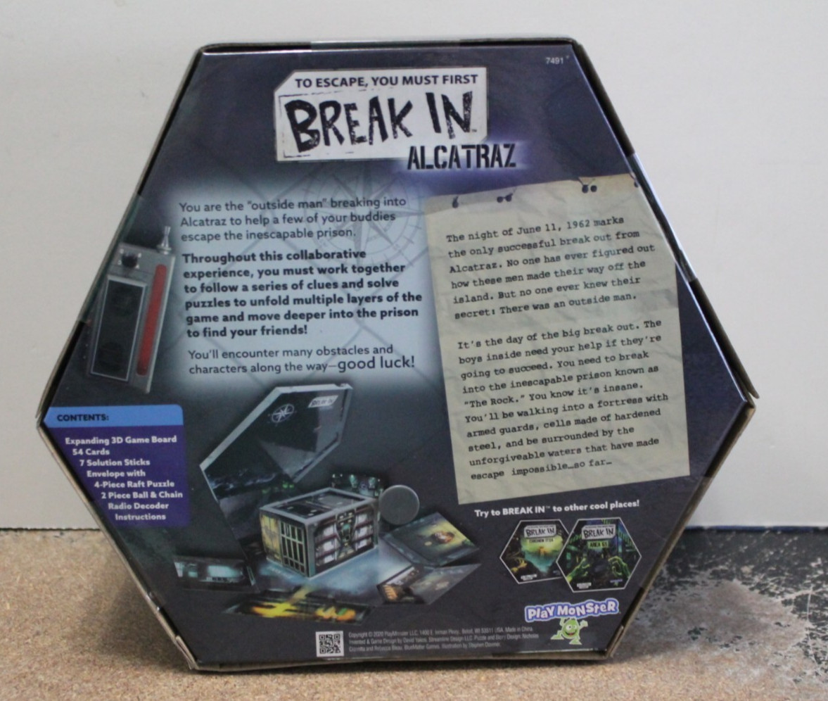 Playmonster Break In Alcatraz Escape Game Ages 10+ 1-6 Players New! Sealed