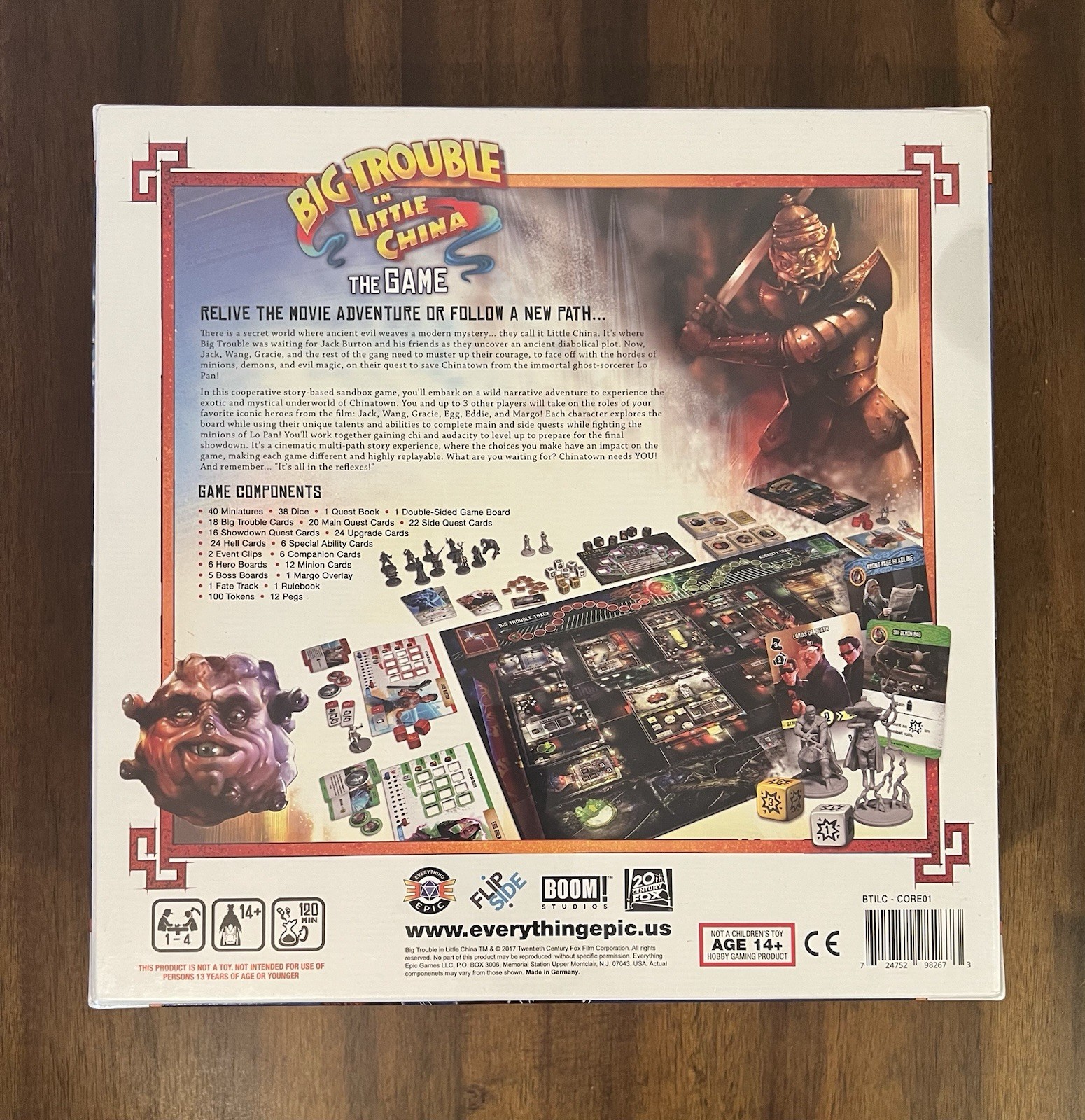 Big Trouble In Little China The Miniatures Board Game Everything Epic Games NEW