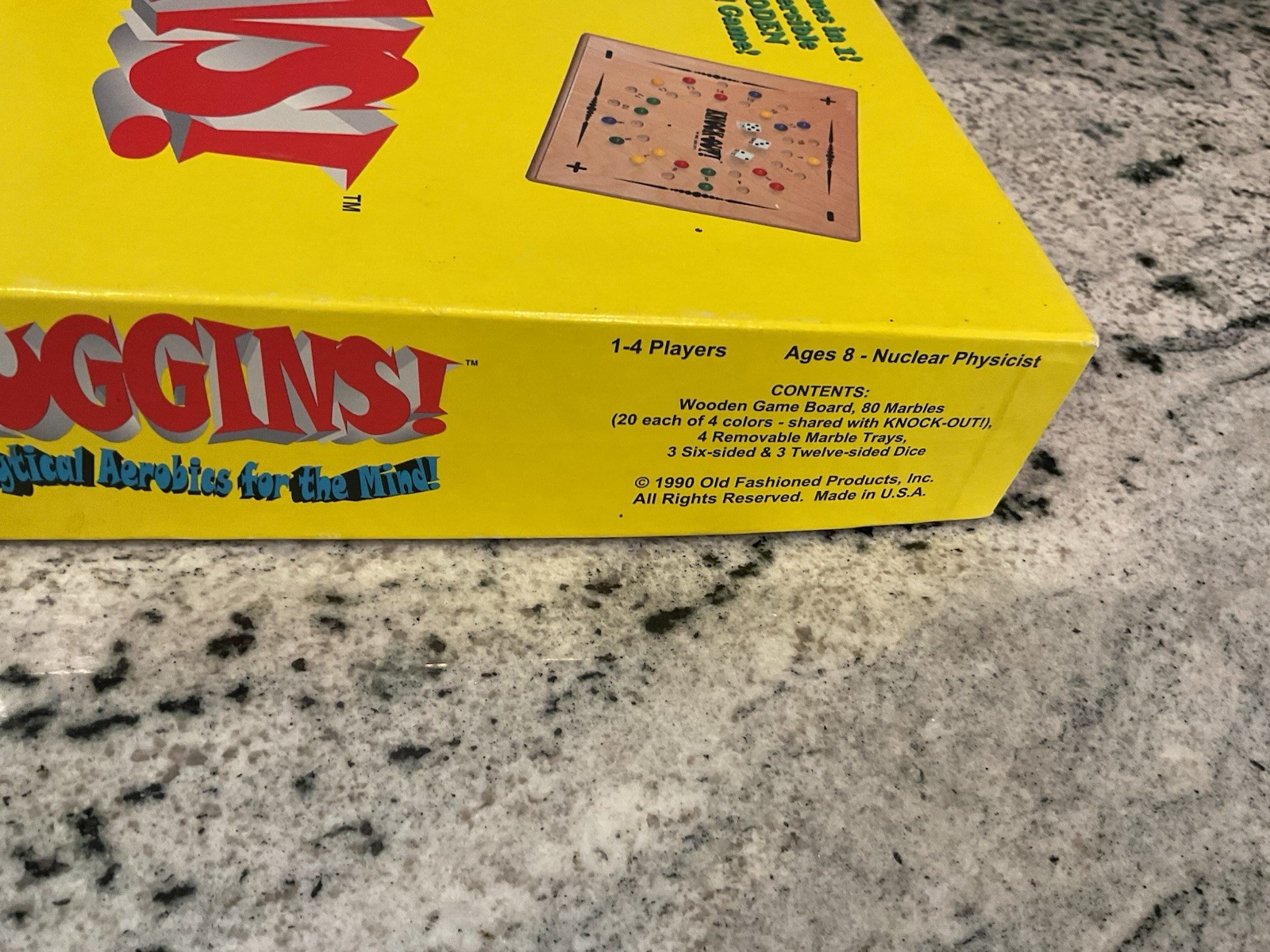 Muggins Knock-Out Reversible Wooden Board Game Math Homeschool Mensa 1990