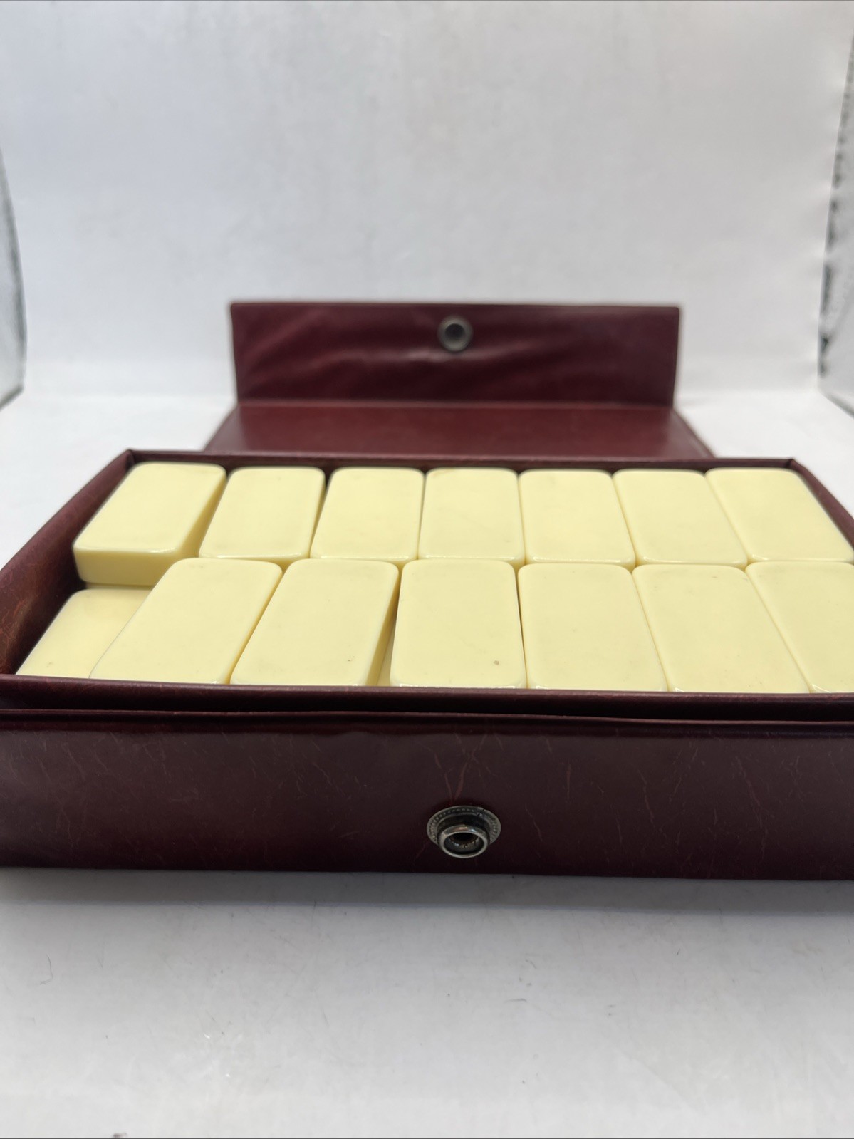 Dominoes by Cardinal Jumbo Black Dots w/ Vinyl Case 55 Piece