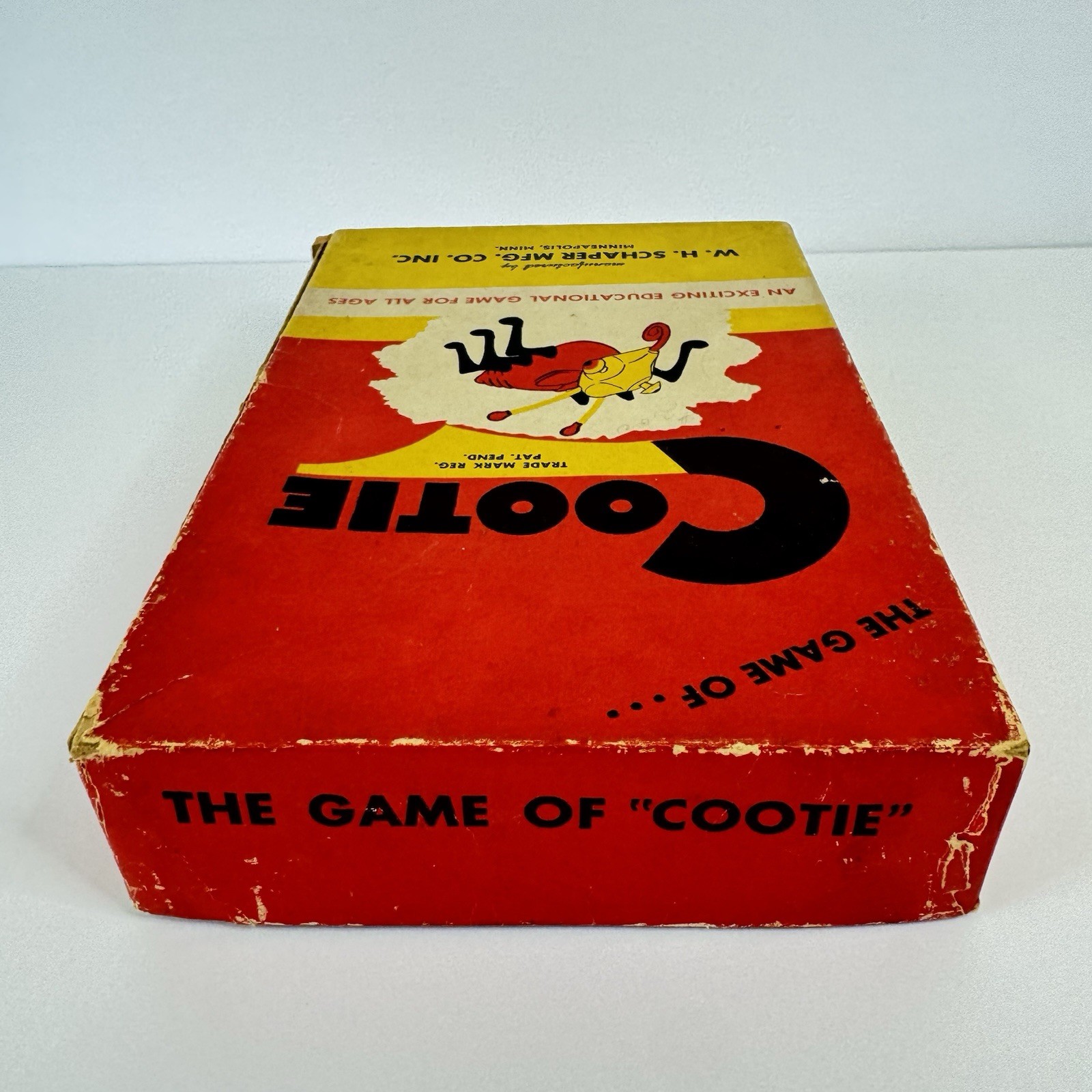Vintage Bug Game: “Cootie” 1949 Original Box W.H. Schaper MFG. Complete.