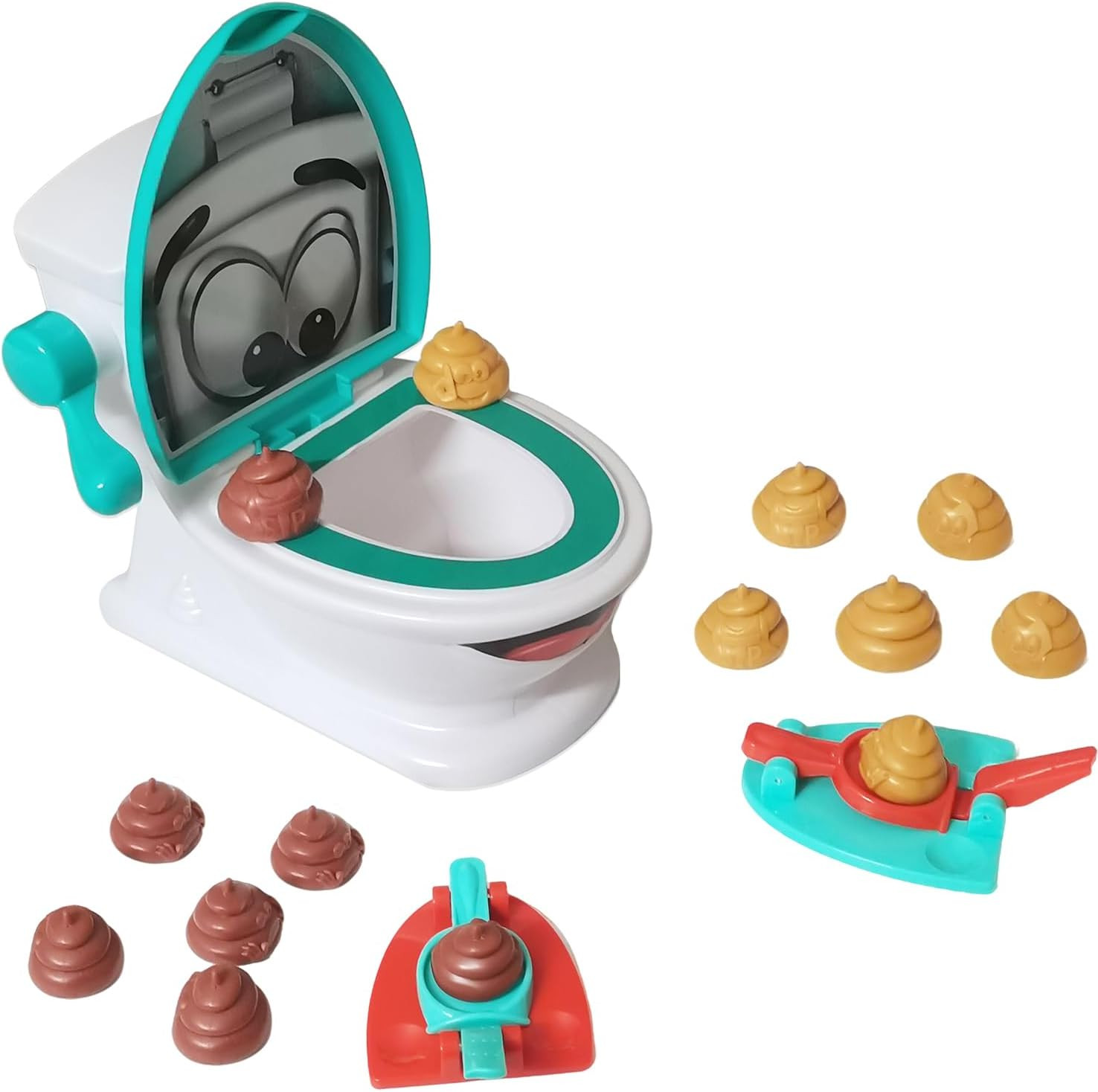 Poop Game, Funny Shooting Game, Family Board Games for Kids 4-12, with 1 Toilet