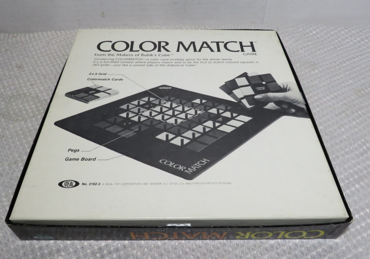 Vintage 1982 Ideal COLOR MATCH Board Game From RUBIKS CUBE COMPLETE *MINTY*