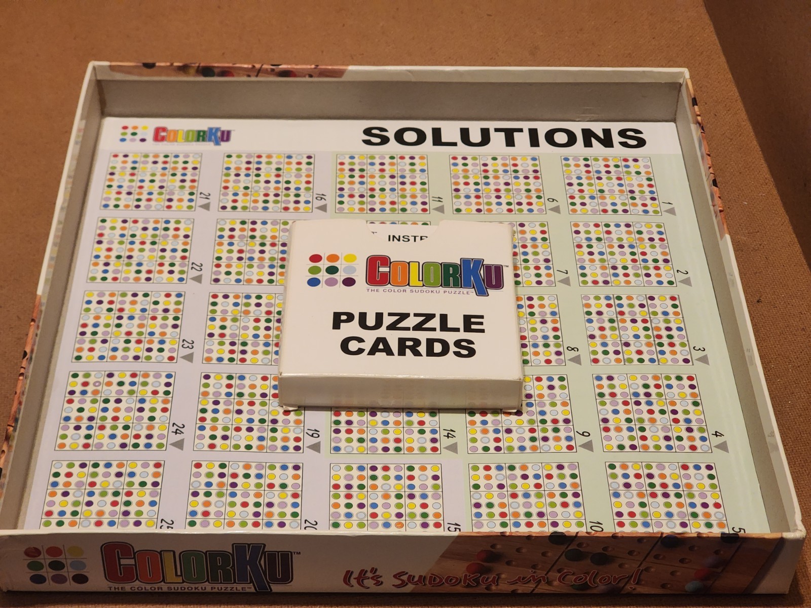 COLORKU Color Sudoku Puzzle Wooden Board Game Set with Puzzle Cards – Complete