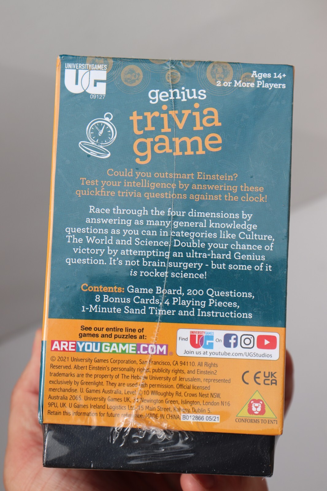 New – University Games Einstein Genius Trivia Game – Ages 14+ | 2+ players