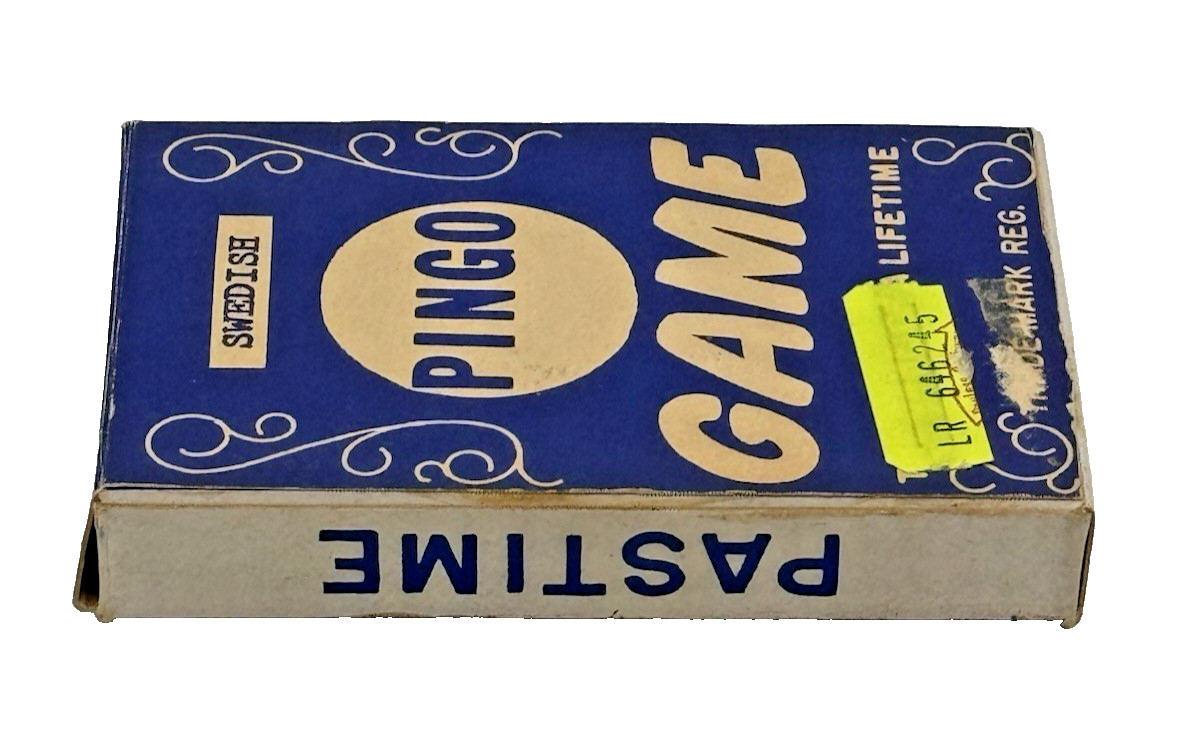 1969 Swedish Pingo Game Complete Dice Chips Cards Nelson Sales “Lifetime” Game