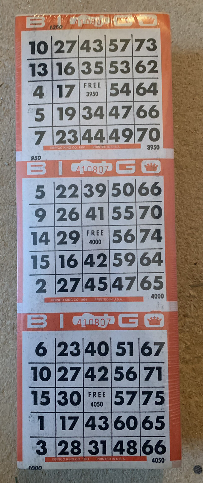 #256 New 1 Pack Orange Border Bingo Cards 1440 Total Cards!