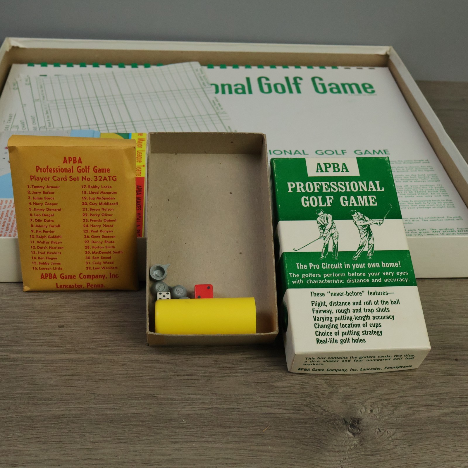 VTG APBA Pro Golf Board Game w/ 18 Hole Course & Player Cards +2022 Master Set